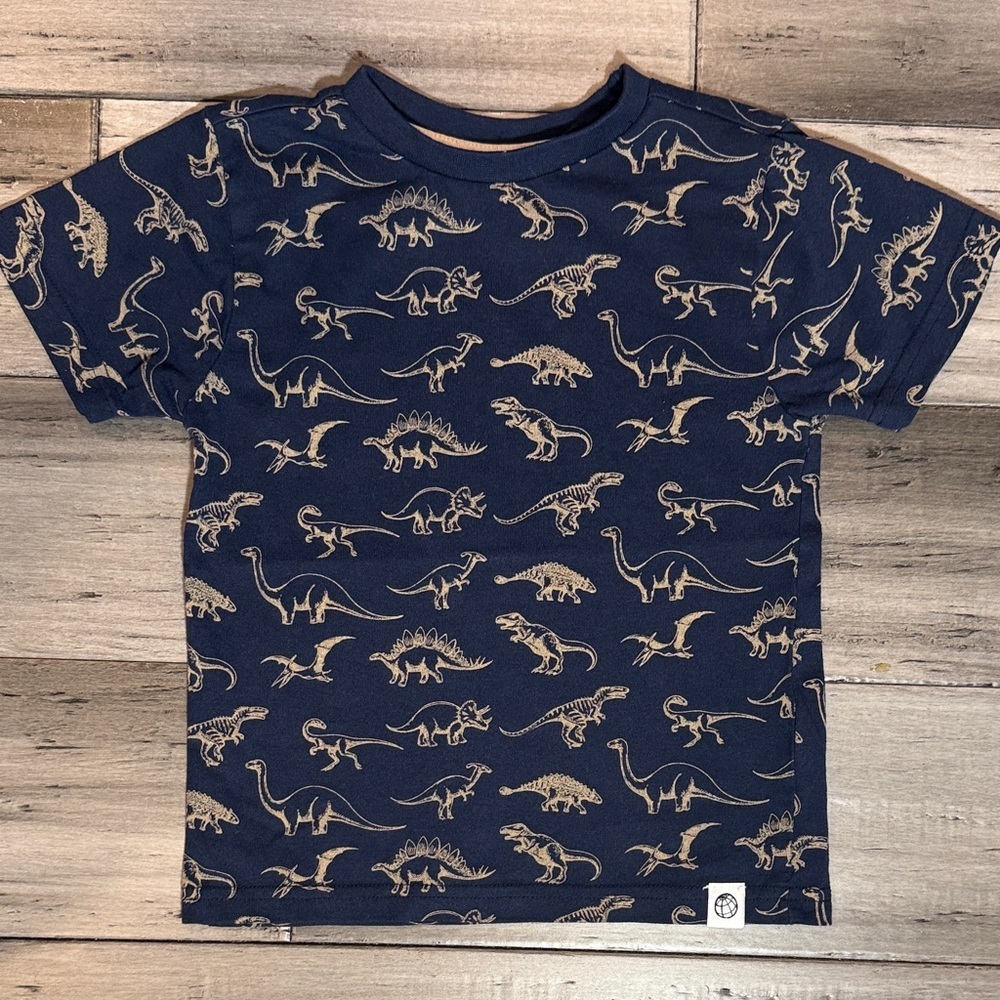 Kids Navy Dinosaur Graphic Tee